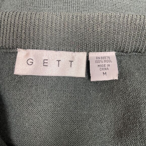 Gett Women's Straight Pencil Skirt Medium Green 100% Wool - Picture 6 of 7